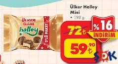 ÜLKER HALLEY MİNİ BİSKÜVİ fiyat ve kampanya bilgisi